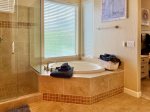 Oval Tub by Opaque Window